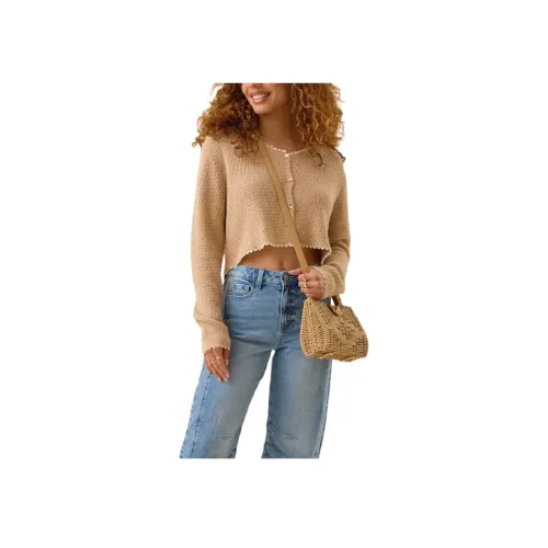 ALTAR'D STATE Hillary Scallop Комбинированный Кардиган Трикотаж Женский