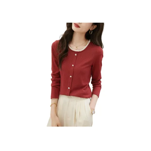 Mo Han Yi Mei Стандартная T-рубашка Женская Красная