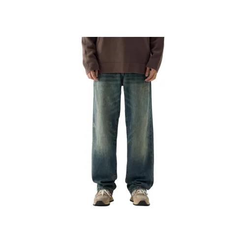 SONGS ALONG Джинсы Мужские Винтаж