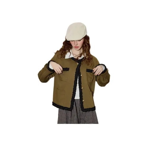 Coolhut Зеленый Женские Короткие Пальто