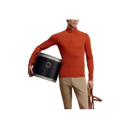 Оранжевые мужские свитеры Hermes