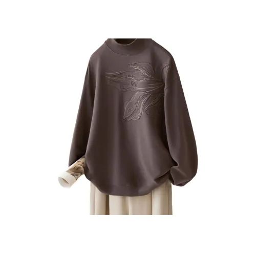 IHIMI Серый Фиолетовый Женский Свитшот