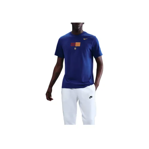 Nike Clothing Темно-королевский синий Мужские футболки с коротким рукавом