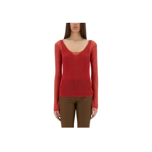 Paloma Шерсть Стандартная Рубашка Женская Красная