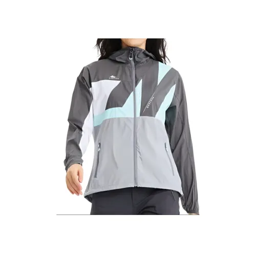 DECATHLON Серо-зеленая Женская одежда с защитой от УФ-лучей
