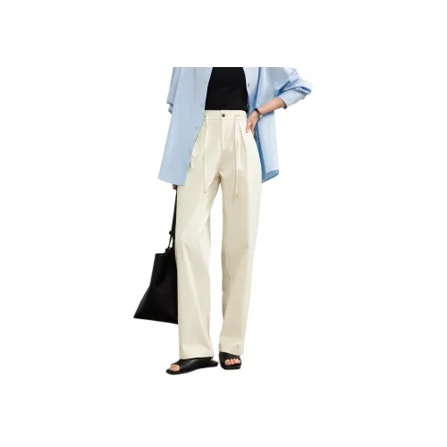 FOG Экрю Женские Повседневные Брюки