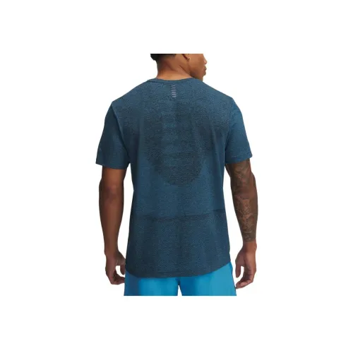 Under Armour Бесшовный Синий Мужской T-Рубашки