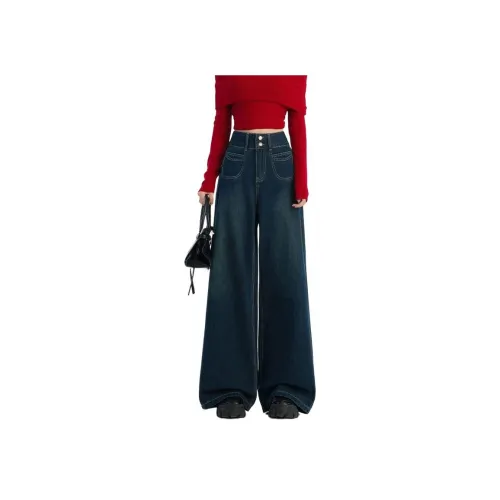 ZHUFEI Винтажные синие женские джинсы