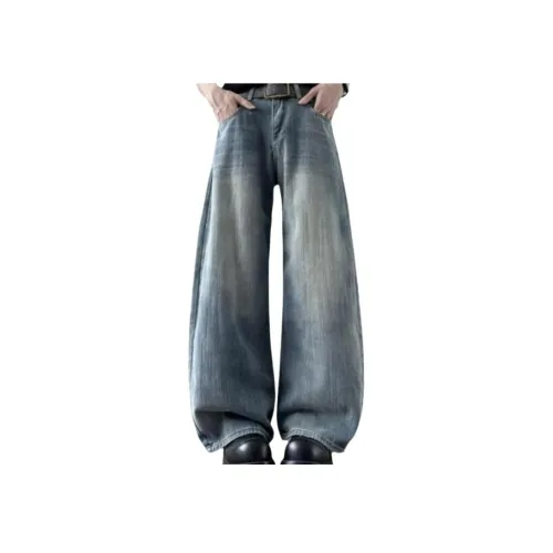 SHEXIU Светло-синие Унисекс Джинсы