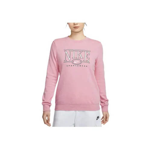 Nike Sportswear Club SS25 Толстовка Женская Elemental Розовый Вереск Цветочный Дизайн