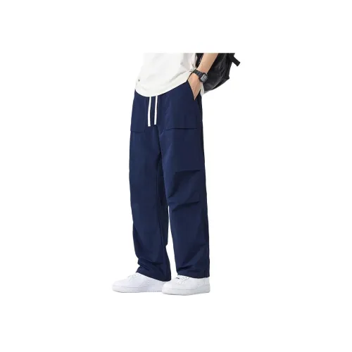 FAIRWHALE Темно-синие унисекс повседневные штаны