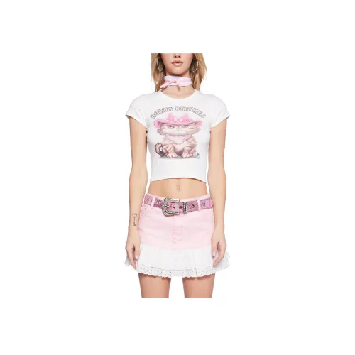 Dolls Kill T-Shirt Женская Off Белый Экрю