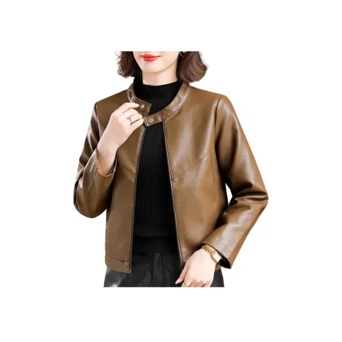 The Temptation Of The Muse Cropped Leather Jacket Women's