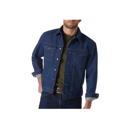 WRANGLER Темно-синий Мужской Джинсовый Куртка