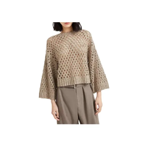 Brunello Cucinelli Теплый бежевый Женские свитеры