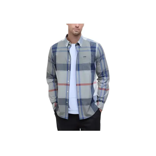 BARBOUR Мужские рубашки синего цвета