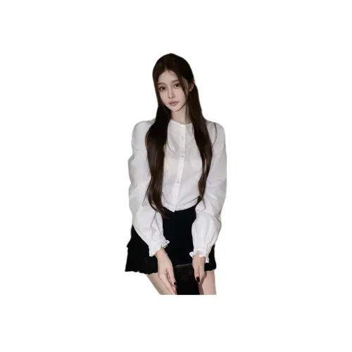 QIAOMONVHAI Белый Женские Рубашки