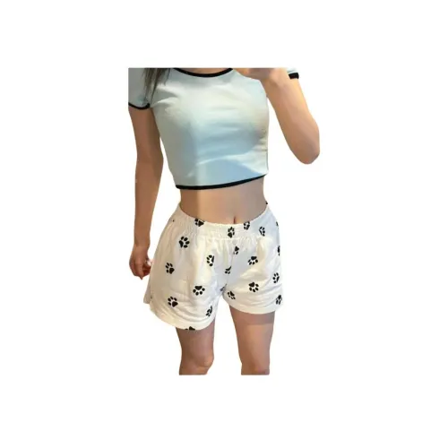 MUCCHIC Белый Женские [Рассмотрите 1 Размер Пуховые куртки] Женские Повседневные шорты