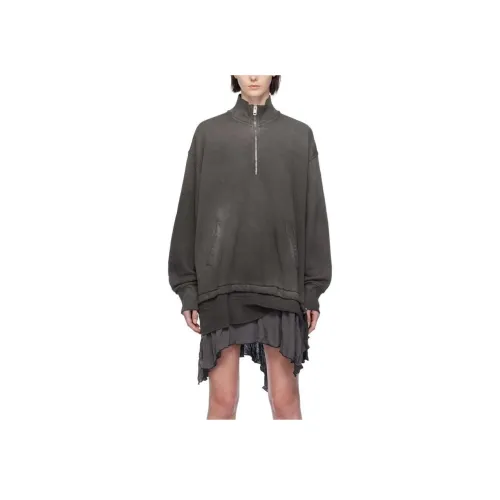 DIESEL Темно-серый Женские Длинные Платья с Рукавами