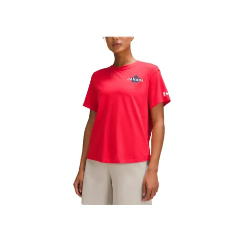lululemon COCTeam Canada Collection T-Shirt Женская Пряный Красный