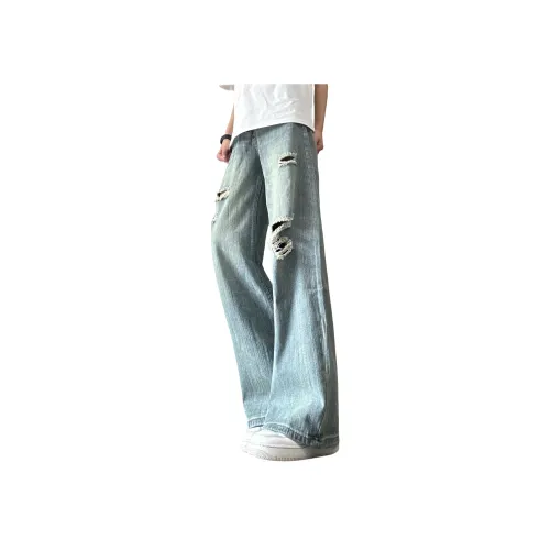 Hypeyourself Мятно-зеленые Унисекс Джинсы