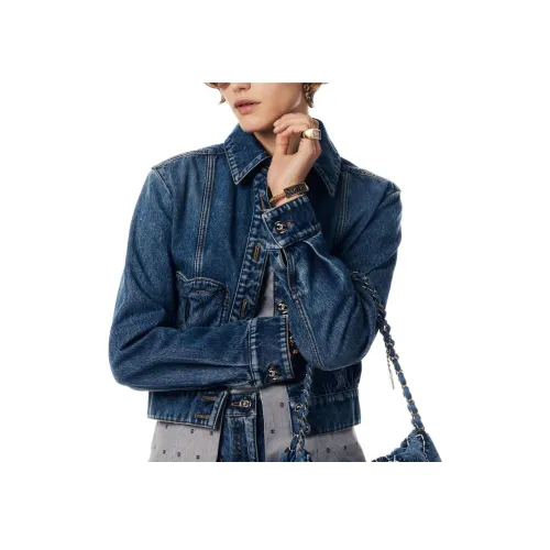 CHANEL 24 Весенний Летний Новый Приход Деним Куртка Женская Синяя