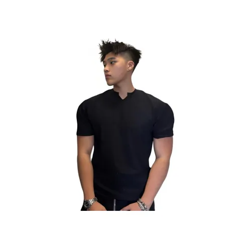 DARK HORSE Мужской стиль THREE QUARTER Рукав с эластичным манжетом Облегающий крой MUSCLE T Рубашка Унисекс