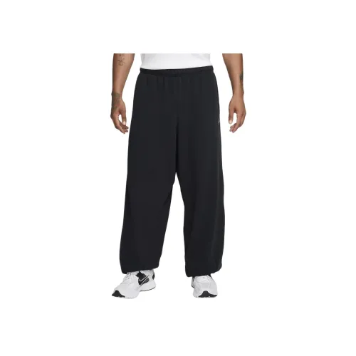 nike Club Fleece Oversized French Terry Casual Pants Men's Black