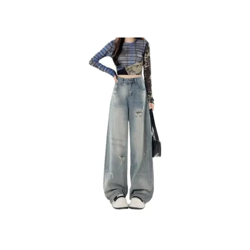 SRCG Винтажные синие женские джинсы