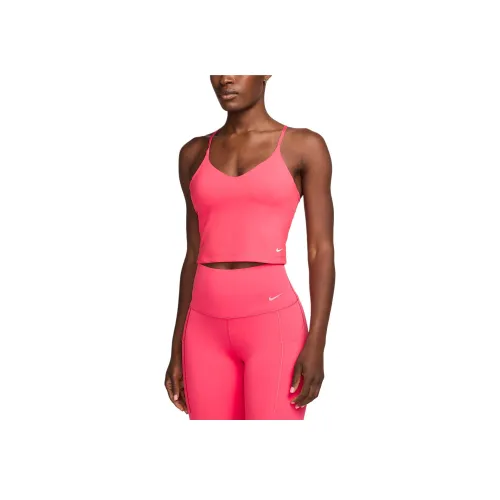 nike Светлый Утолщенный Спортивный Бюстгальтер-танк Спортивное белье Женское Астра Розовый