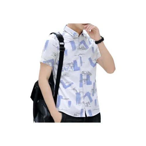 BAISHENGHU Короткий рукав рубашка мужская