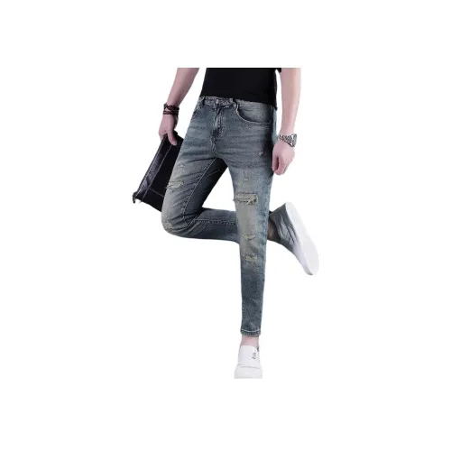 CHENYING Ностальгический синий Мужские Джинсы