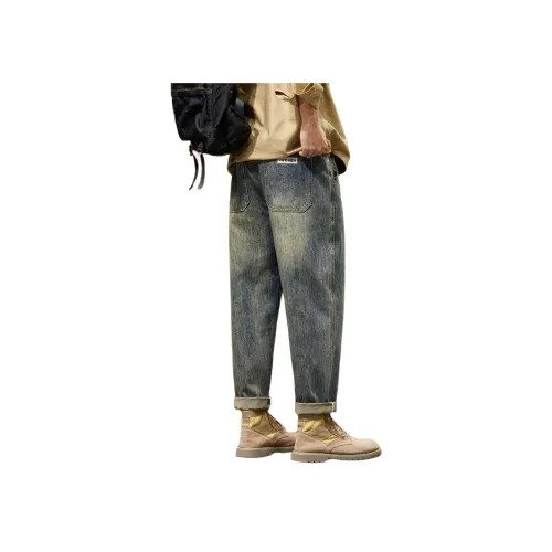 YASHENQISHI FE_703 Ностальгический синий Мужские Джинсы