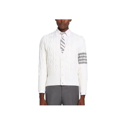 THOM BROWNE Белые Мужские Свитера