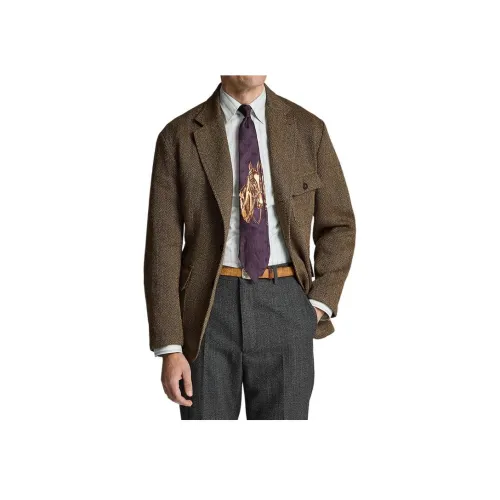 Ralph Lauren FW24 Бизнес-костюм Пальто Мужской Оливково-коричневый