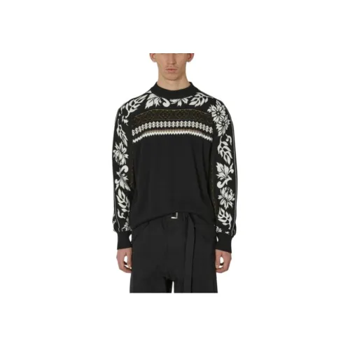 Sacai Мужские черные свитеры