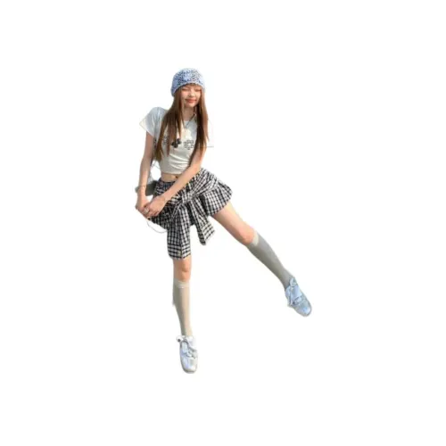 ZXBY Клетчатая короткая юбка, женская, повседневная, короткая юбка