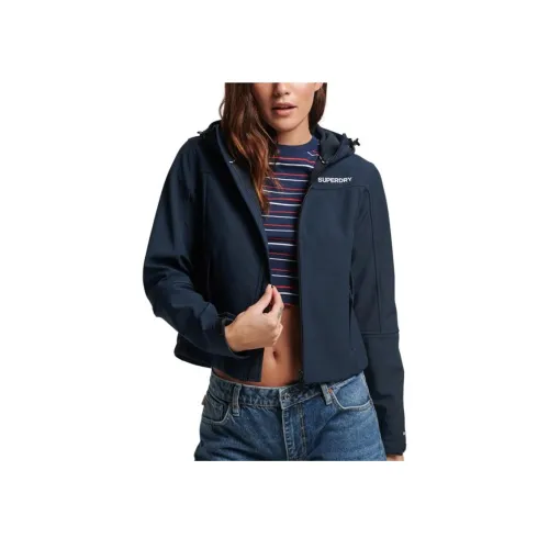 SUPERDRY Куртки Пальто Женские Морской Синий