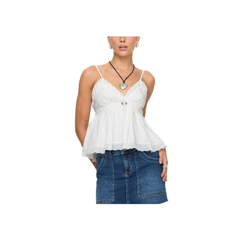 PRINCESS POLLY Весы Топ Топ на бретелях Женские Белый Белый