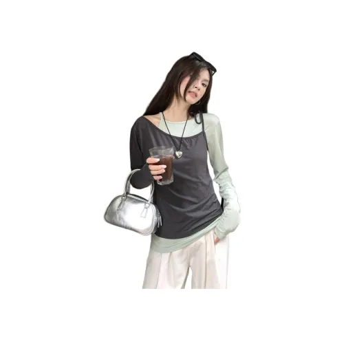 BVODE Серый Женские T-рубашки