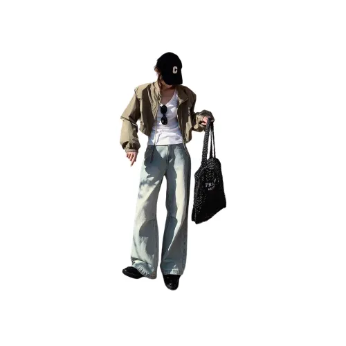 NANING9 Повседневный костюм женский зеленый