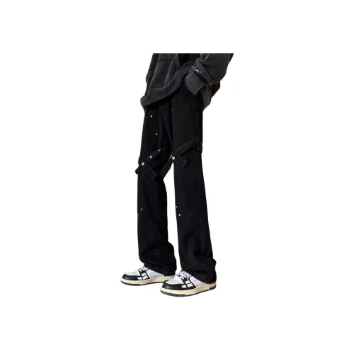 ACHIEVE ACHV Черные Унисекс Джинсы