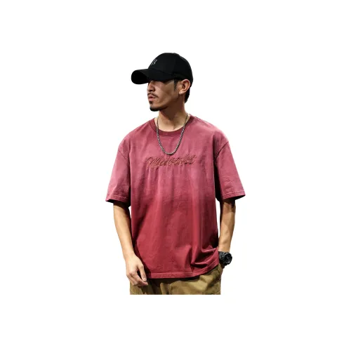 LUJIEBANG T-рубашка мужская бордового цвета