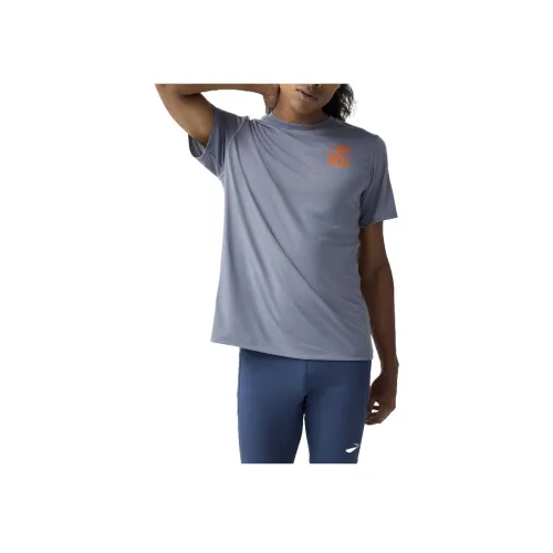 Brooks Серый Мужской T-Рубашки