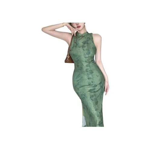 UYH Зеленый Женские Ципао