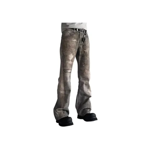 SINKACME Желтые Грязные Унисекс Джинсы