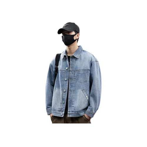 Tonlion Винтажный синий Унисекс Джинсовые куртки