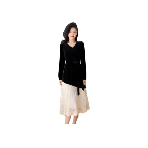 FINDSME GAGA Длинное платье с длинными рукавами женское