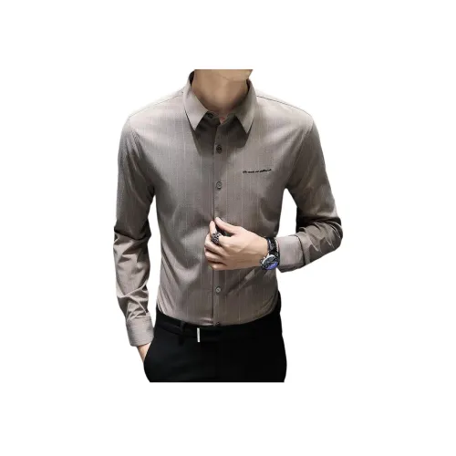 PERDONTOO Рубашка Модная Вышивка Мужская