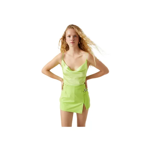 QYPRF Желтый, зеленый Женские Топы